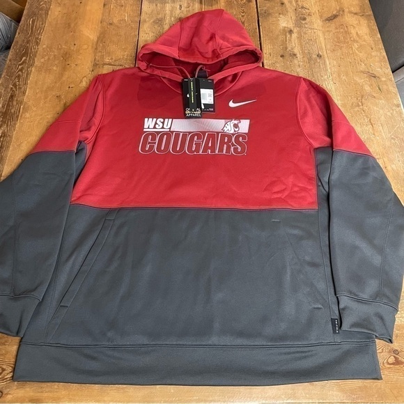 NWT Nike Dri-Fit Washington State Cougars Sideline On Field Hoodie WSU Men’s XXL - Picture 3 of 9